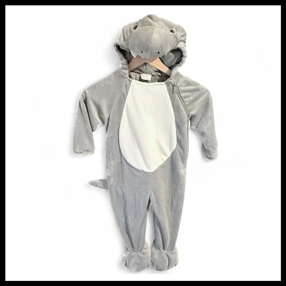 Target Kids Gray and White Shark One-Piece Halloween Costume